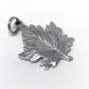 Maple Leaf Sterling Silver Charm Pendant